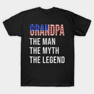 Grand Father American Grandpa The Man The Myth The Legend - Gift for American Dad With Roots From  USA T-Shirt